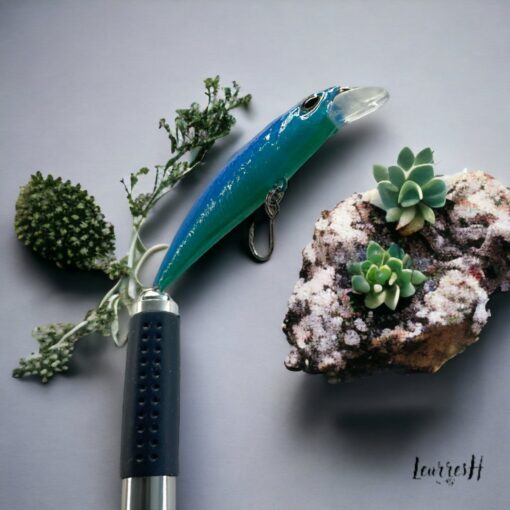 Captivating Emerald Blue Minnow Handcrafted Allure for Trout Triumphs - Image 5