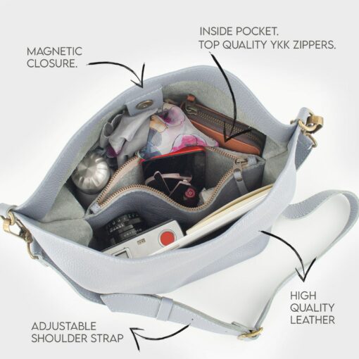 Mae Handmade Leather Shoulder Bag | Crossbody Purse | 10 Colors - Image 4