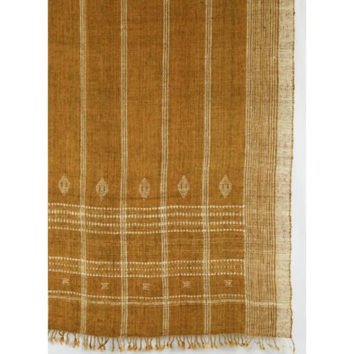 Cozy Haven Mustard Woven Wool Blanket for Warmth and Style - Image 2