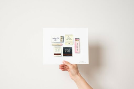 Personalized Wedding Matches Art Print Immortalize Your Special Day in Watercolor - Image 2