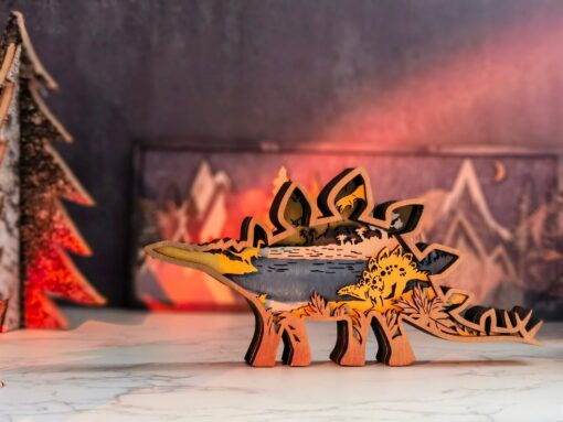 Enchanting Wooden Dinosaur Carvings Illuminate Your Space with Prehistoric Charm - Image 3