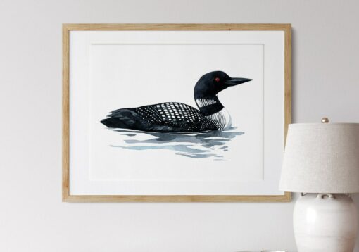 Loon Art Print Tranquil Watercolor Serenity for Coastal and Lakehouse Ambiance - Image 2