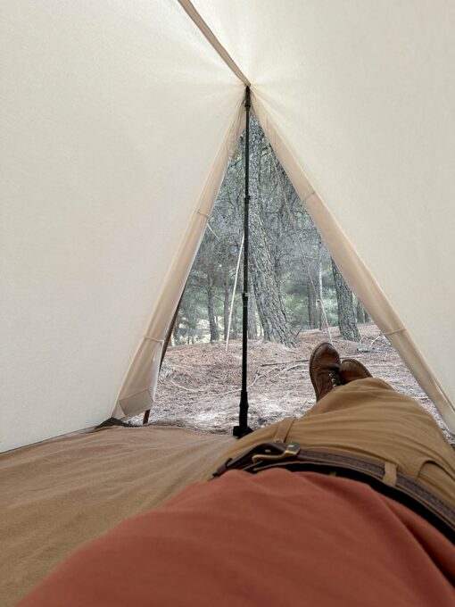 Bushcraft Canvas Wedge Tent Premium 100% Cotton Camping Sanctuary - Image 4