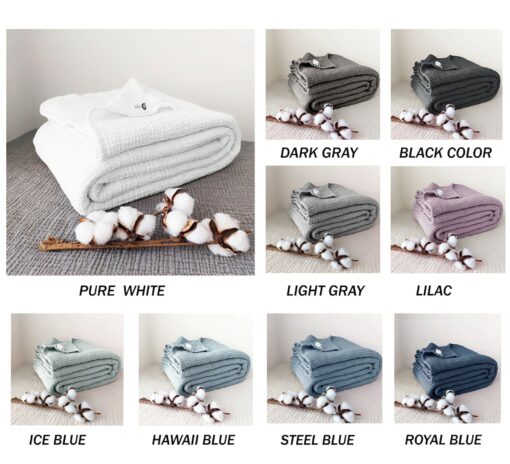 Cozy Comfort Pure Cotton 4-Layer Gauze Throw for All Seasons - Image 4