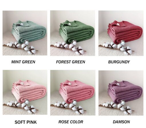 Damson Color Pure Cotton 4-Layer Gauze Throw Luxurious Comfort for All Sizes - Image 4