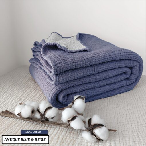 Organic Cotton Gauze Blanket Oversized, Custom-Sized, and Ultra-Soft for Ultimate Comfort - Image 2