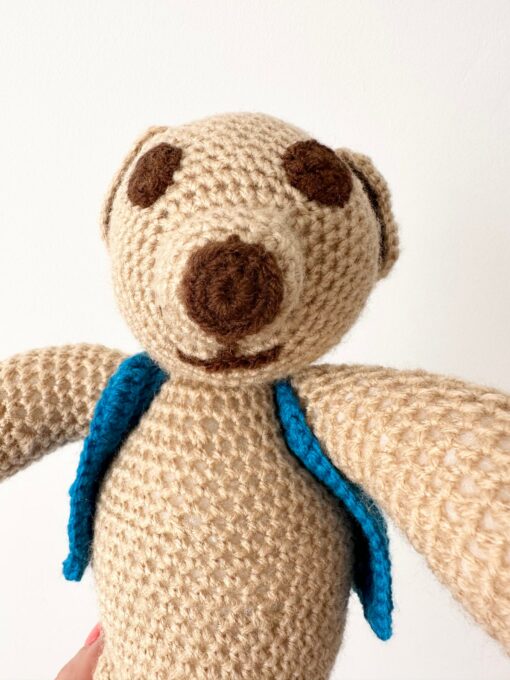 Vintage-Inspired Knitted Teddy Bear A Timeless Addition to Your Nursery - Image 5