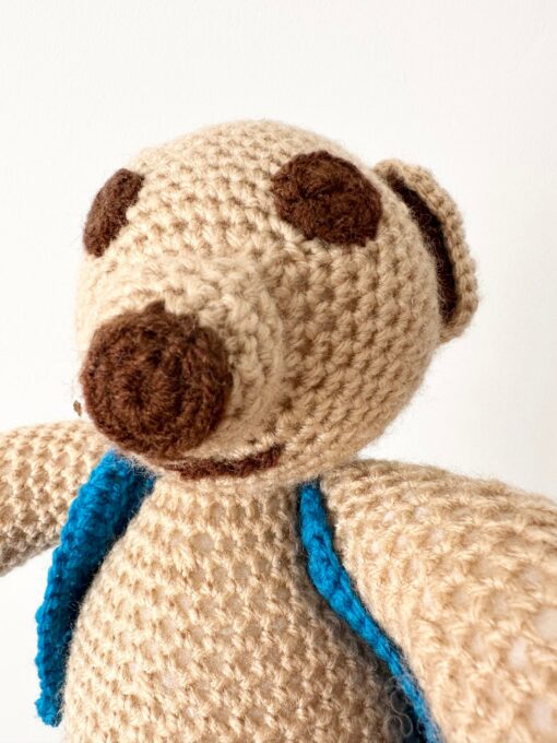 Vintage-Inspired Knitted Teddy Bear A Timeless Addition to Your Nursery - Image 6
