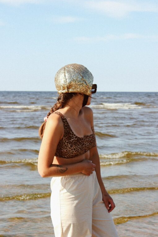 Golden Disco Pillow Puffer The Ultimate Winter Headwear - Image 5