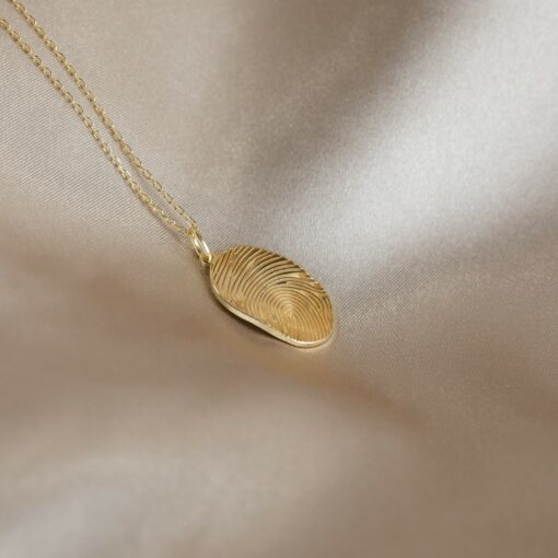 Personalized Fingerprint Necklace Cherished Memories Engraved in Sterling Silver - Image 5