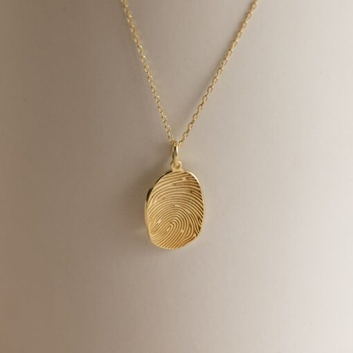 Personalized Fingerprint Necklace Cherished Memories Engraved in Sterling Silver - Image 3