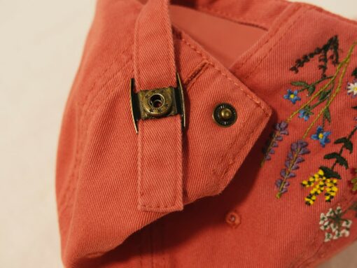 Embroidered Botanical Flower Baseball Cap A Unique and Personalized Gift - Image 3