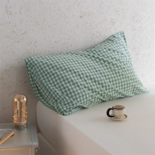 Cozy Comfort Multicolored Gingham Pillowcases for a Serene Sleep Haven - Image 3