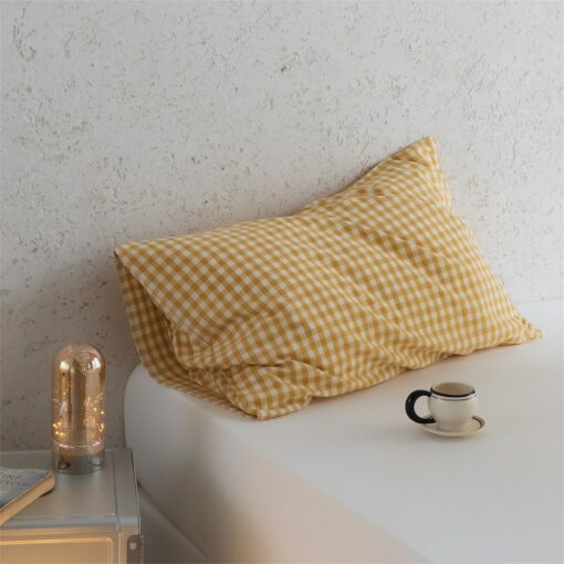 Cozy Comfort Multicolored Gingham Pillowcases for a Serene Sleep Haven - Image 4