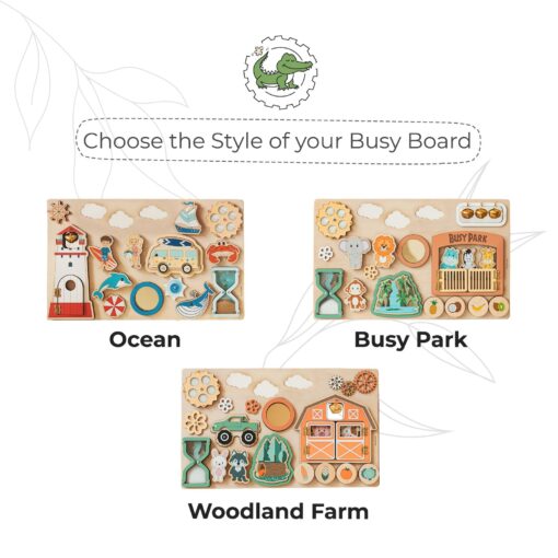 Personalized Sensory Busy Board A Woodland Adventure for Curious Toddlers - Image 4
