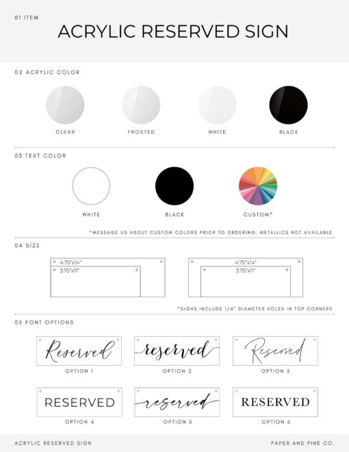 Reserved Wedding Sign Elevate Your Ceremony with Timeless Elegance - Image 2