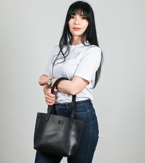 Cognac Leather Mini Tote The Perfect Gift for Her - Image 5