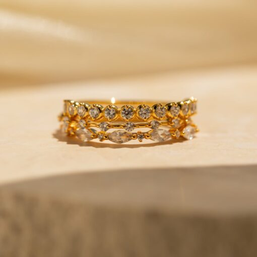 Sparkling Elegance Caitlyn's Stackable Diamond Trio for a Timeless Radiance - Image 2