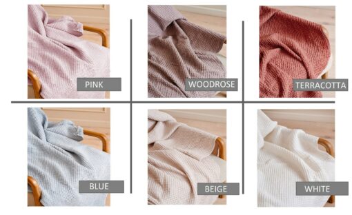 Indulge in Comfort Luxurious Linen Waffle Throw for Home and Baby - Image 2