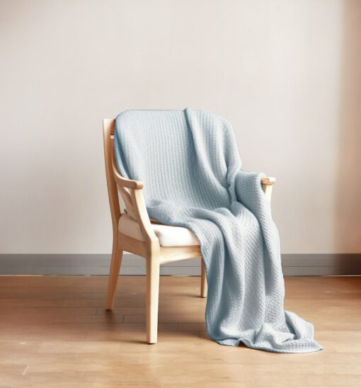 Indulge in Comfort Luxurious Linen Waffle Throw for Home and Baby - Image 5