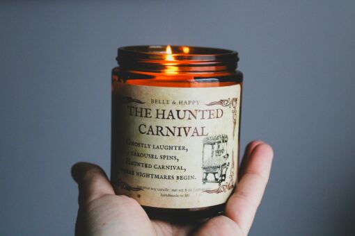 Haunted Carnival Caramel Popcorn Candle A Literary Treat for Halloween and Fall - Image 4
