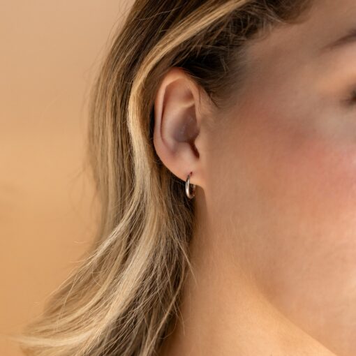 Caitlyn Minimalist Hoop Earrings Everyday Elegance for Every Occasion - Image 6