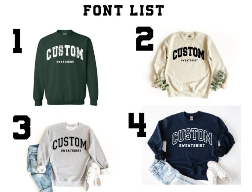 Vintage-Inspired Custom Sweatshirt Design Your Own Retro College Letters - Image 2