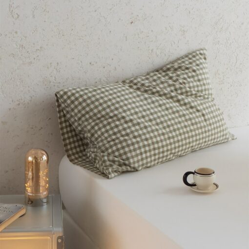 Cozy Comfort Multicolored Gingham Pillowcases for a Serene Sleep Haven - Image 2