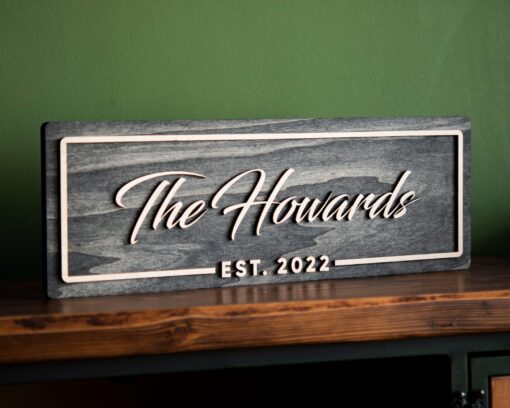 Personalized Family Name Sign Rustic Wood Decor for Weddings, Housewarmings, and Bridal Showers - Image 3