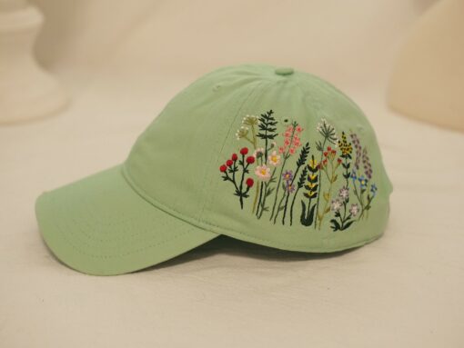 Embroidered Botanical Flower Baseball Cap A Unique and Personalized Gift - Image 5