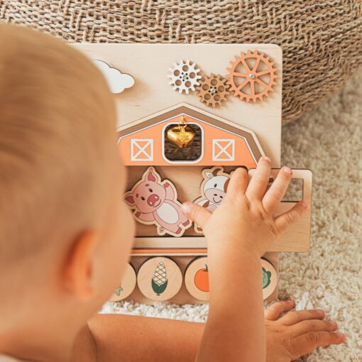 Personalized Sensory Busy Board A Woodland Adventure for Curious Toddlers - Image 2