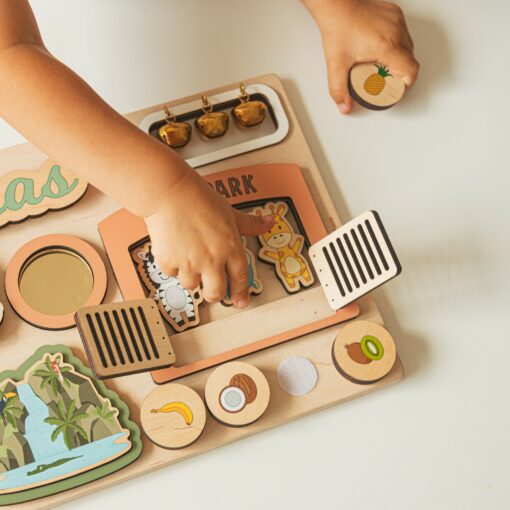 Personalized Sensory Busy Board A Woodland Adventure for Curious Toddlers - Image 6