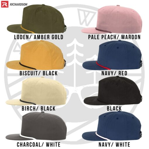 Personalized Leather Patch Hat Elevate Your Brand with Custom Richardson 256 Umpqua Snapback Caps - Image 6