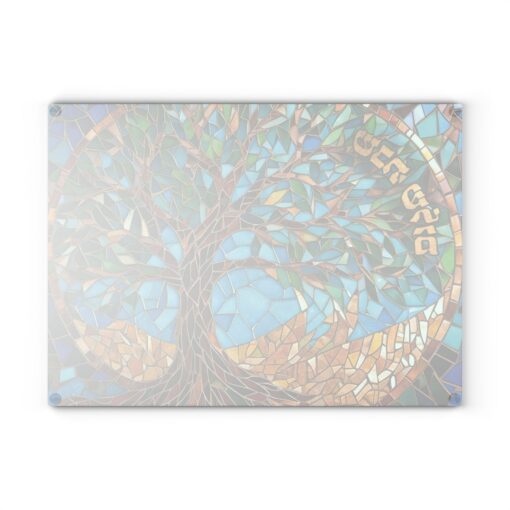 Exquisite Challah Board A Mosaic Masterpiece for Shabbat and Jewish Celebrations - Image 4