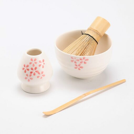Exquisite Handcrafted Sakura Matcha Bowl Set Serenity in Every Sip - Image 3