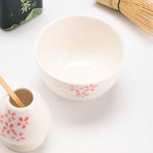 Exquisite Handcrafted Sakura Matcha Bowl Set Serenity in Every Sip - Image 4