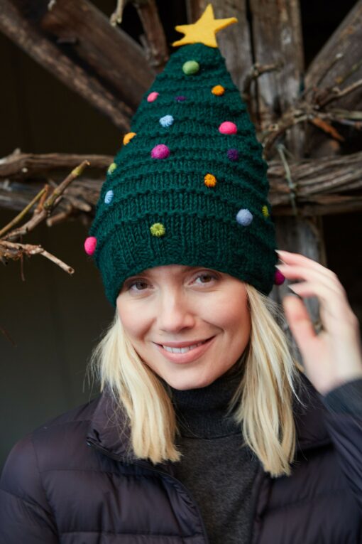 Hand Knitted Christmas Tree Hat The Perfect Festive Accessory for the Holidays - Image 5