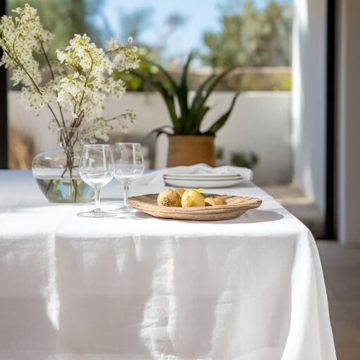 Linen Tablecloth 41 Colors | Natural Linen Rectangle Tablecloth | Handmade Tablecloth for Kitchen & Dining Room - Image 3