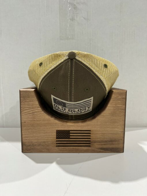 Personalized American Flag Wooden Hat Holder A Handcrafted Gift for Dad - Image 3