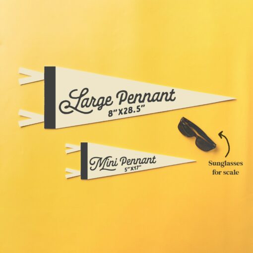 Personalized Heritage Name Sign Felt Pennant Embroidered Vintage Banner for Kids - Image 2