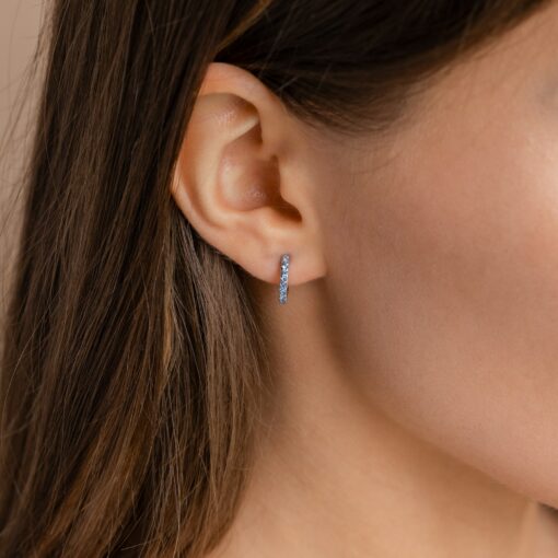 Captivating Aquamarine Huggies Embrace the Ocean's Embrace with Caitlyn Minimalist's ER376 - Image 6