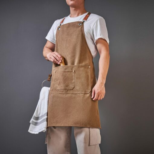 Personalized Canvas Apron Embroidered Custom Gift for Kitchen, Workshop, Barbeque, or Bartending - Image 6