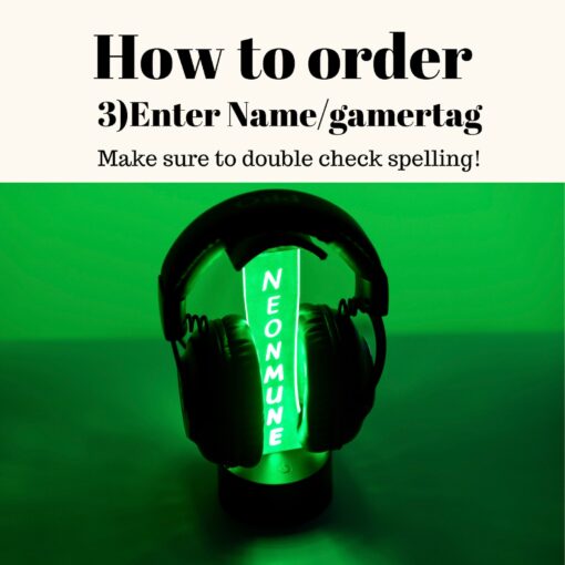 Personalized Gamer's Haven Illuminate Your Gaming Zone with a Custom Headphone Stand and 3D Night Light - Image 5