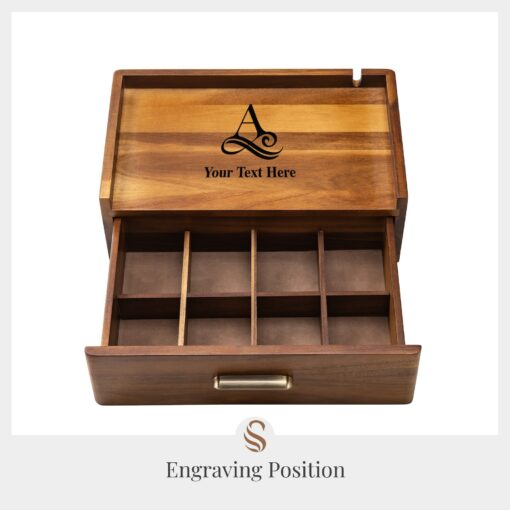 Personalized Tea Haven Engrave Your Tea Ritual with Our Custom Tea Organizer - Image 4