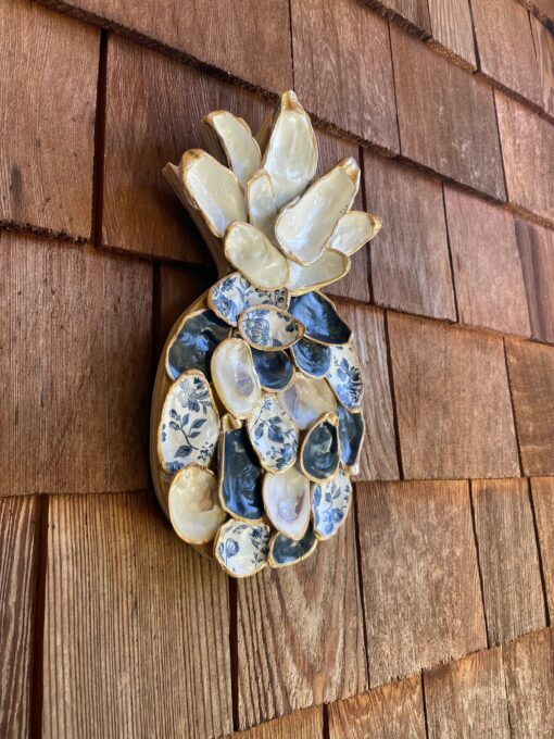 Coastal Charm Mini Oyster Shell Pineapple Decor for Beachy Vibes - Image 2