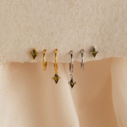 Captivating Peridot Earring Set Minimalist Elegance for Every Occasion - Image 2