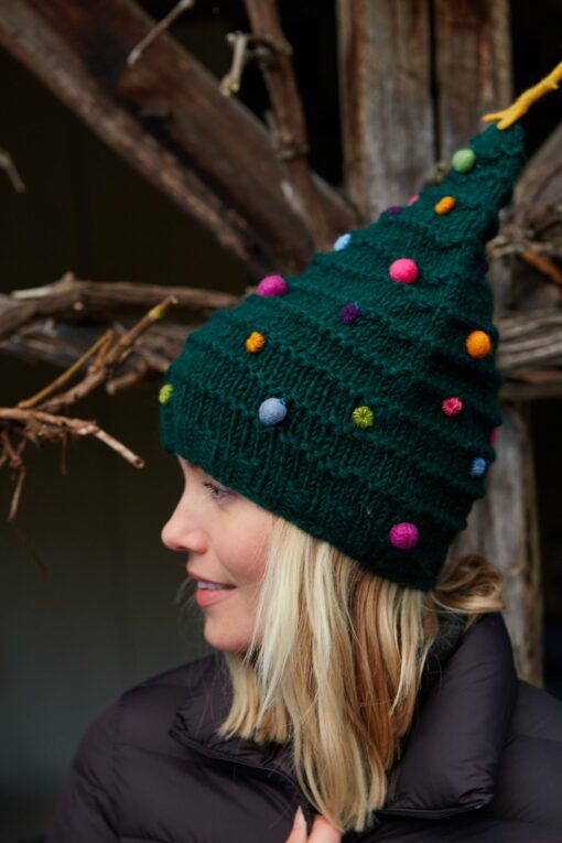 Hand Knitted Christmas Tree Hat The Perfect Festive Accessory for the Holidays - Image 2