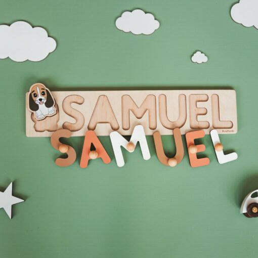 Personalized Wooden Name Puzzle Montessori Toy for Toddlers, Baby Shower Gift, Baptism Keepsake, First Christmas Present - Image 4