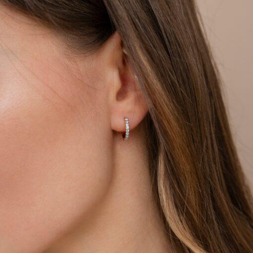 Captivating Aquamarine Huggies Embrace the Ocean's Embrace with Caitlyn Minimalist's ER376 - Image 2