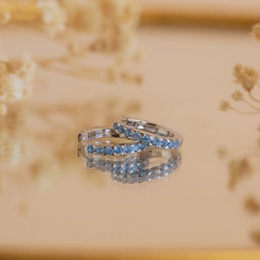 Captivating Aquamarine Huggies Embrace the Ocean's Embrace with Caitlyn Minimalist's ER376 - Image 5